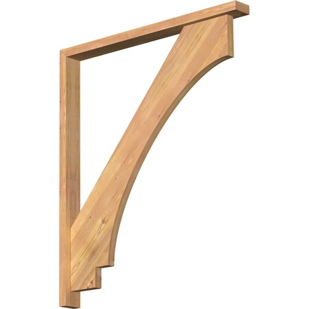 Ekena Millwork Imperial Block Smooth Bracket w/ Offset Brace, Western Red Cedar, 3 1/2"W x 38"D x 44"H BKT0402X38X44IMP05SWR